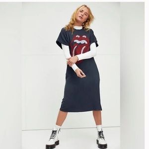 Daydreamer x Free People Rolling Stones 89 Rolled Sleeve Maxi Top, Size M